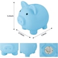 thumbnail image 5 of HUSAN Cute Piggy Bank Plastic Pig Save Money Box For Kids Birthday Gift Piggy Bank Children Christmas Gift Pig Coin Bank Plastic Saving Coin Box Decoration Toy (Blue), 5 of 8
