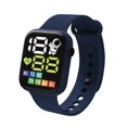 thumbnail image 2 of NovaStitch Week Display Waterproof Sport Wristband for School Teens, Digital Electronic Watch with Date Time, Casual Silicone Wrist Watch for Students - Dark Blue, 2 of 7