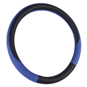 Auto Drive 1 Piece Steering Wheel Cover Racer Blue, Universal Fit