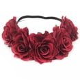 thumbnail image 5 of LEORX Bridal Headband Rose Flower Band Assorted Colors Wedding Party Decoration, 5 of 8
