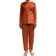 thumbnail image 5 of Womens Ladies Fleece PJ Pajama Set Coral Size M, 5 of 5