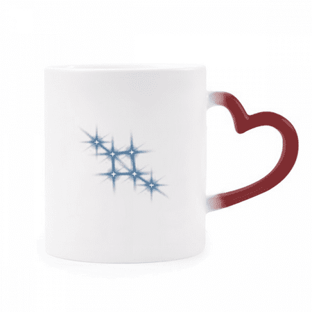 

Everybody Loves Beautiful Lucky Stars Heat Sensitive Mug Red Color Changing Stoneware Cup