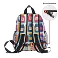thumbnail image 5 of FORMRS School Backpack with Front Zippered Pocket 12" Student Travel Daypack, Blue Jam Jars, 5 of 6