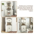 thumbnail image 6 of Blotout 68" Tall Farmhouse Corner Cabinet with 4 Doors, 28.3" W Barn Door Storage Cabinet with Adjustable Shelves, 5 Tier Corner Storage Cabinet for Bathroom,Living Room,Kitchen, 6 of 7