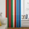 thumbnail image 6 of Mexican Serape Sheer Curtains 45 Inches Long, Colorful Stripes Vertical Lines Abstract Light Filering Curtains, Breathable Simi Curtain Privacy Drapes for Kitchen Bathroom Small Window Treatment, 6 of 9