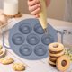 thumbnail image 1 of Molde para pasteles de 7 cavidades con asas | Bandeja antiadherente para donas con doble asa | Moldes de silicona de alta temperatura de grado alimenticio para hornear y limpiar fácilmente, 1 of 7