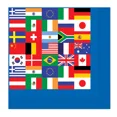 thumbnail image 1 of International Flags Beverage Napkins 2-Ply (16-count), 1 of 1