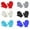 Bright red + Light gray + White + Black + Deep lake blue + Sky blue, variant on 6 Pairs Toddler Magic Stretch Mittens Winter Warm Kids Knit Gloves for Little Girls Boys