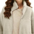 thumbnail image 6 of Maternity Baby Wearing Jacket, Women's 2-in-1 Winter Coat with Kangaroo Pocket, Heavyweight Fleece Zip Up Front for Mother and Infant, 6 of 9