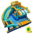 thumbnail image 1 of Patiojoy Inflatable Water Park with Market Stand Water Slide with Climbing Wall & 680W Blower, 1 of 9