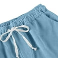 thumbnail image 6 of Men's Vintage Corduroy Drawstring Pants with Embroidered Label - Loose Fit Straight Leg Casual Pants for Daily, Streetwear, and Light Outdoor ActivitiesBlue3XL, 6 of 7