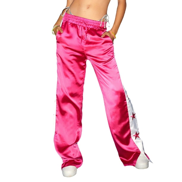 TRKIYQC Pantalones de pierna ancha con estampado de estrellas de cintura alta para mujer primavera otoño TRKIYQC moda