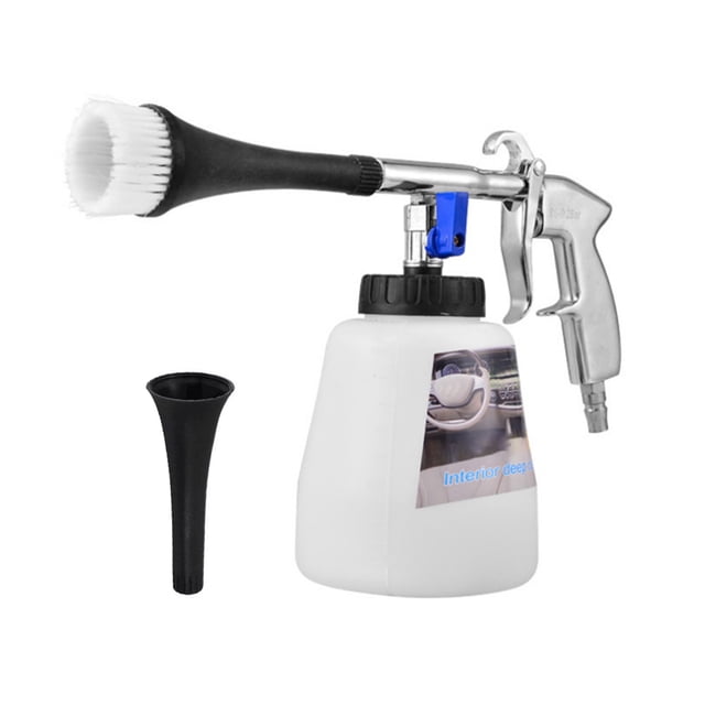 Pulverizador de mano Pistola de limpieza de automóviles, pistola de lavado de detalles de automóviles de alta presión con botella de espuma de 1 litro, pistola de limpieza portátil Tornado para puerta