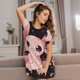 thumbnail image 3 of Fotbe Cute Axolotl Sakura Blossoms B Bata de Dormir para Mujer con Estampado, Camisón de Algodón de Manga Corta, Ropa de Dormir Casual, 3 of 6