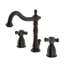 Kingston Brass KB1975PKX Duchess Widespread Bathroom Faucet with Plastic Pop-Up, Oil Rubbed Bronze