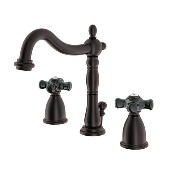 Kingston Brass KB1975PKX Duchess Widespread Bathroom Faucet with Plastic Pop-Up, Oil Rubbed Bronze