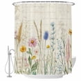 thumbnail image 2 of Spring Floral Waterproof Fabric Shower Curtain,Summer Flower Botanical Farmhouse Waterproof Fabric Shower Curtain for Bathroom Curtains Bathtubs Hotel Shower Curtains with 12 Hooks Extra Long 72x96, 2 of 8