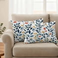 thumbnail image 2 of Colorful Botanical Outdoor Waterproof Pillow Covers, Country Summer Leaves Watercolor Decorative Rectangle Throw Pillowcase Sofa Cushion Sham for Patio/Couch/Chair, 20"x12" 2 Pack, 2 of 8