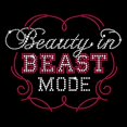 thumbnail image 2 of Beauty in Beast Mode Sparkly Iron-on Rhinestone Crystals and Rhinestuds T-Shirt Transfer by JCS Rhinestones, 2 of 4