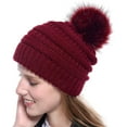 thumbnail image 5 of Womens Winter Beanie Hat Faux Fur Pom Pom Beanies Hat for Women Winter Warm Knit Skull Cap Hats, 5 of 5