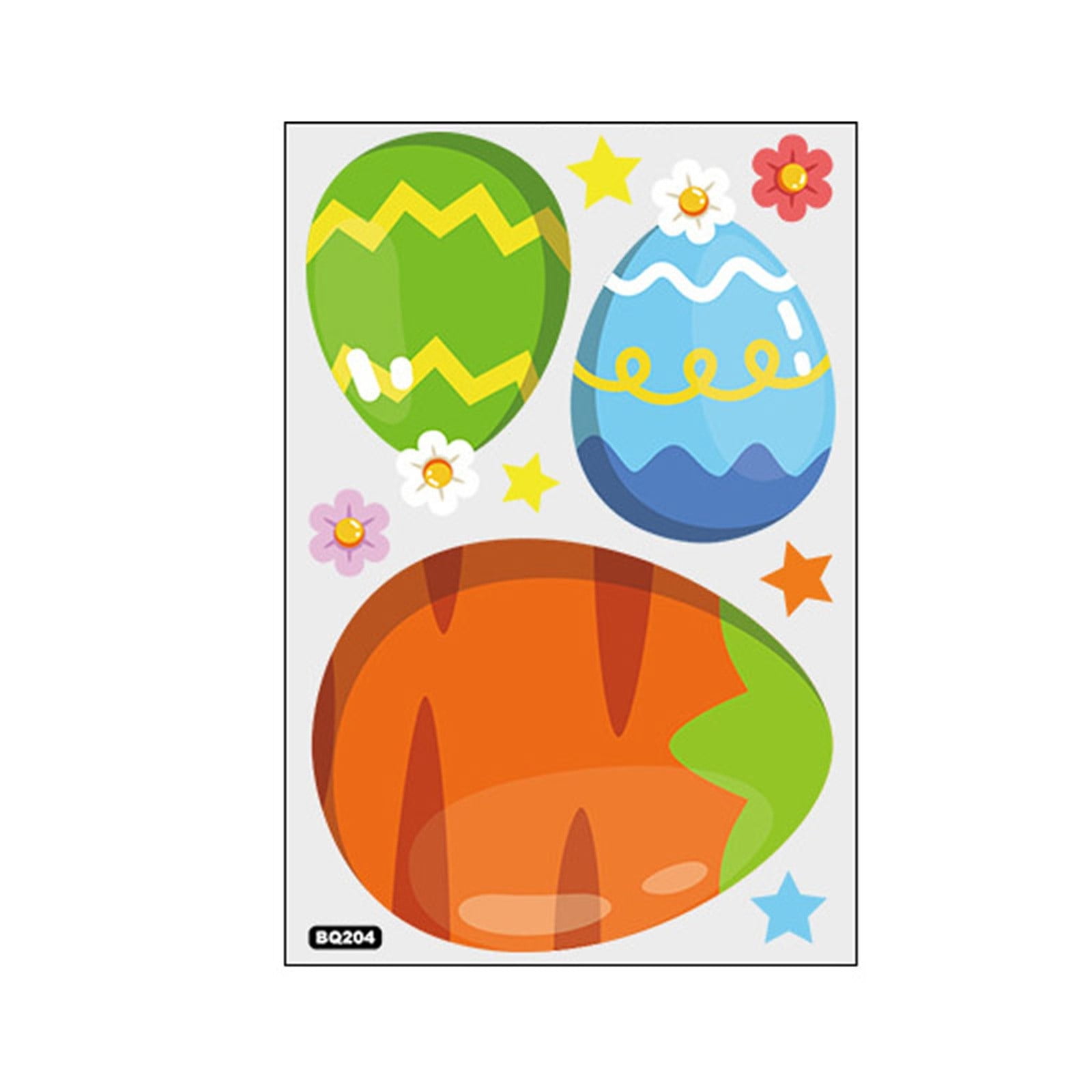 Ktyne Easter Window Clings Easter Eggs Window Stickers Reusable Spring