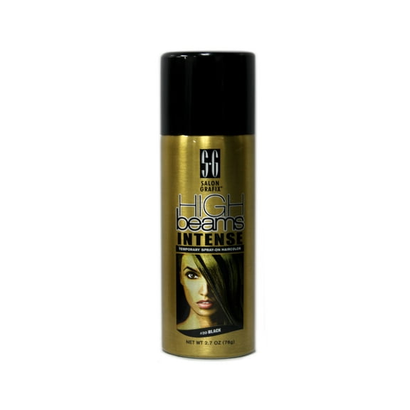 High Beams Intense Fashion Temporary Spray-On Hair Color Black, 2.7 Ounce