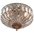 thumbnail image 2 of Vienna Full Spectrum Ibeza Vintage Ceiling Light Flush Mount Fixture 15 1/2" Wide Mocha Brown 3-Light Square Cut Crystal for Bedroom Kitchen Hallway, 2 of 7
