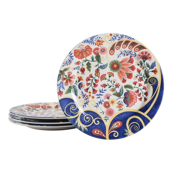 Bico Spiral Marrakesh 11 inch Dinner Plates, Set of 4, for Pasta, Salad, Maincourse, Microwave & Dishwasher Safe