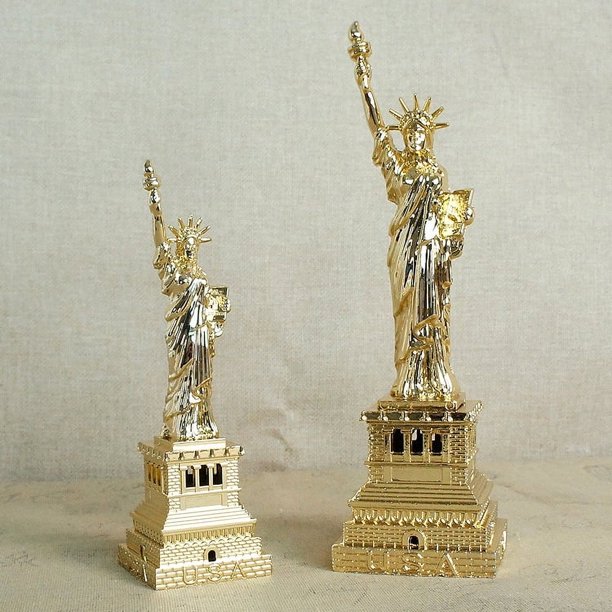 Manualidades creativas de metal, adornos para el hogar americano, adornos modelo de la Estatua de la Libertad en varios tamaños