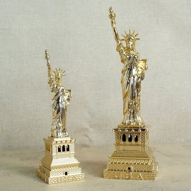 Manualidades creativas de metal, adornos para el hogar americano, adornos modelo de la Estatua de la Libertad en varios tamaños
