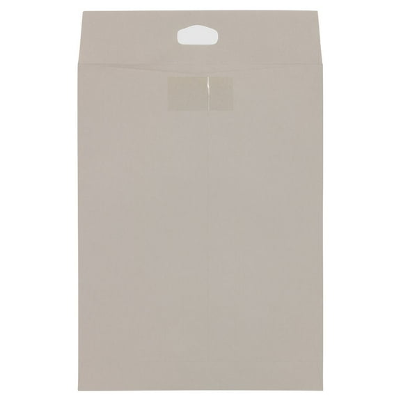 JAM Paper Open End Jumbo Envelopes, Grey Kraft, 9 x 12, 500 per Pack