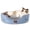 Arctic Blue, variant on U By Bedsure Dog Beds for Small Dogs - Round Cat Beds for Indoor Cats, Washable Pet Bed for Puppy and Kitten with Slip-Resistant Bottom, 20 Inches, Camel