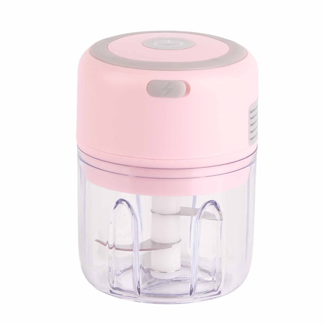 Garlic Masher, 1800mAh Battery Mini Garlic Chopper For Galic 250ML 3.4x2x2.8in Pink