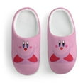 thumbnail image 3 of Pink Kirby Game Soft Plush Slippers for Boys Girls Winter Warm Cotton Slippers with Rubber Sole Non-Slip Kid's Slip on Shoes Fluffy House Slippers For Indoor And Outdoor, 3 of 8