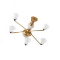 thumbnail image 4 of ZheElen Trendy Chic Miniature Chandelier Ceiling Lamp Model Layout Decor Accessories Golden Warm Light 8.2x4.5cm 5Set, 4 of 6