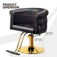thumbnail image 2 of UBesGoo Barber Chair Salon Styling Chair Black Gold Hydraulic Pump, Black & Gold, 2 of 8