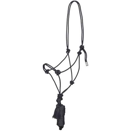Showman Premium Cowboy Knot Halter w/ Lead (Black)