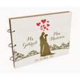 thumbnail image 7 of Darling Souvenir Personalized Engraved Laser Cut Wedding Guest Book Wooden Cover Sign-in Book Registry Guestbook Scrapbook-YM, 7 of 7