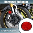thumbnail image 2 of Unique Bargains 8pcs Round Rear Reflectors Screw on Safety Spoke Reflective Gate Posts Reflector for Motorcycle 44mm Red, 2 of 7