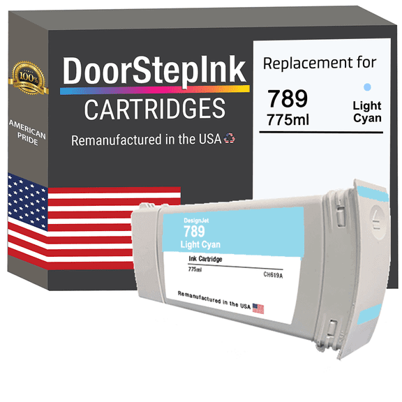 Remanufactured DoorStepInk High Yield Ink Cartridge for HP 789 775ML Light Cyan