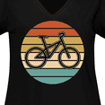 thumbnail image 4 of Inktastic Bicycle Vintage Cyclist Sunset Women's Plus Size V-Neck T-Shirt, 4 of 5