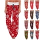thumbnail image 5 of Pantalones Navideños Para Mujer, Pantalones de Chándal de Pierna Ancha Con Cintura Elástica de Talla Grande Para Invierno, Pantalones Holgados Con Cordón Y Copos de Nieve de Alce de Navidad Odeerbi  ODB-6, 5 of 6