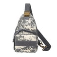 thumbnail image 3 of Bolso bandolera para hombre perfecl bolso de pecho con múltiples bolsillos Gris, 3 of 7