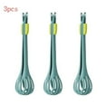 thumbnail image 4 of Nkmbld 3pcs Food Tongs for Party 2 in 1 Food Tongs, Multifunctional Whisk, Handheld Plastic Bread Tongs, Pasta Multifunctional Kit, Green, 4 of 7