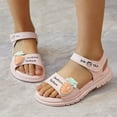 thumbnail image 5 of NOKIO Girls' Rhinestone Princess Sandals Children Shoes Fashion Thick Soles Soft Soles Waterproof Middle And Large Children Children School Shoes Beach Shoes, 5 of 9