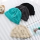 thumbnail image 2 of Gorro de punto de hilo de lana para mujer, gorro de lana cálido, gorro de calavera de punto, anillo de Metal con reborde, Hip Hop, Color sólido, Otoño e Invierno, 2 of 5