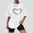 thumbnail image 2 of IROINNID Summer Tops For Women Basic Versatile Tops Round-Neck Print Short Sleeve Loose Blouse T-Shirt Spring Saving, 2 of 5