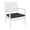 Multi-color, variant on Compamia Artemis XL Club Chair White with Sunbrella Charcoal Cushions, Set of 2