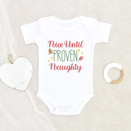 

Newbabywishes - Nice Until Proven Naughty Baby Clothes for Boys and Girls - Christmas Baby Clothing