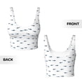 thumbnail image 5 of Xecao Party Shark Cute for Sports Bra with Removable Pads, Crop Tank Top Design, Women's Longline Sports Bra - Non-Wired -, 5 of 9